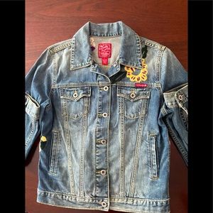 Lucky Brand Embroidered Denim Jacket